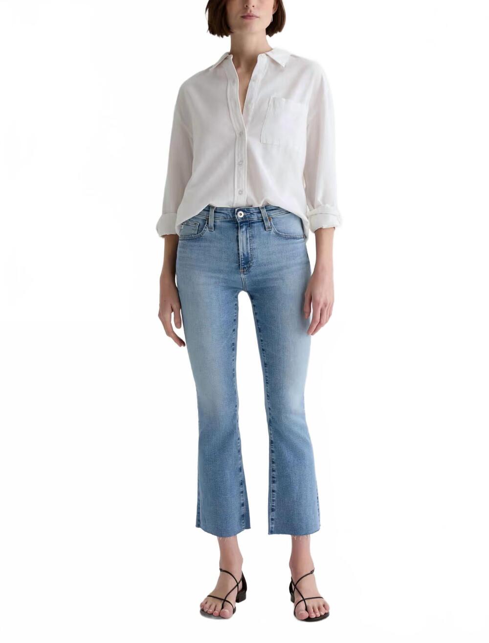 NEW AG JEANS farrah boot crop jean in marina